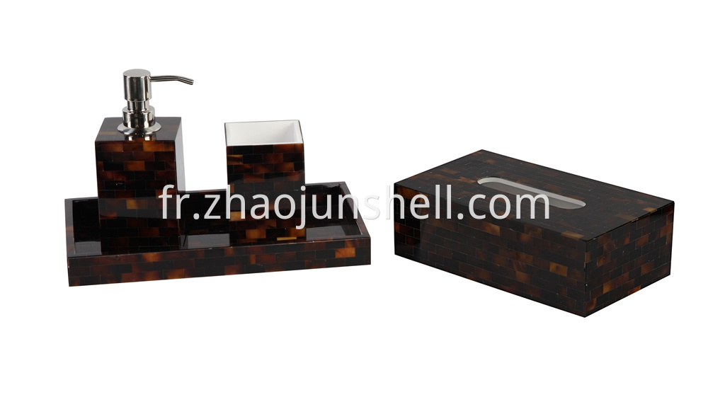 Brown Pen Shell Bathroom Amenity Sets for Wholesale